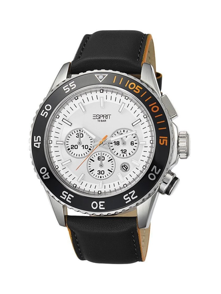 ESPRIT Esprit Quarzuhr Varic Chrono Orange in Silber/Schwarz günstig kaufen onesize