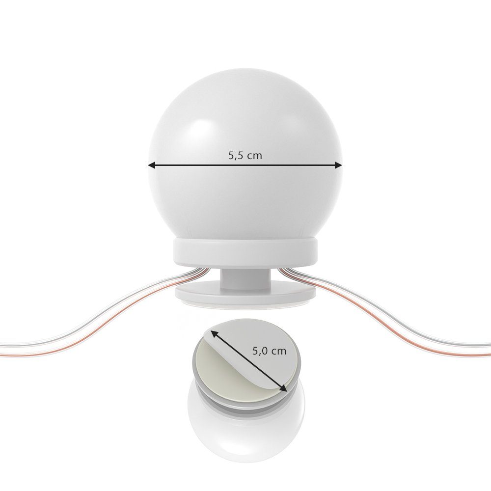 Y&D Premium Line Lichterkette LED-Beleuchtung FÜR Schminktisch Frisiertisch Lichter für Make-Up