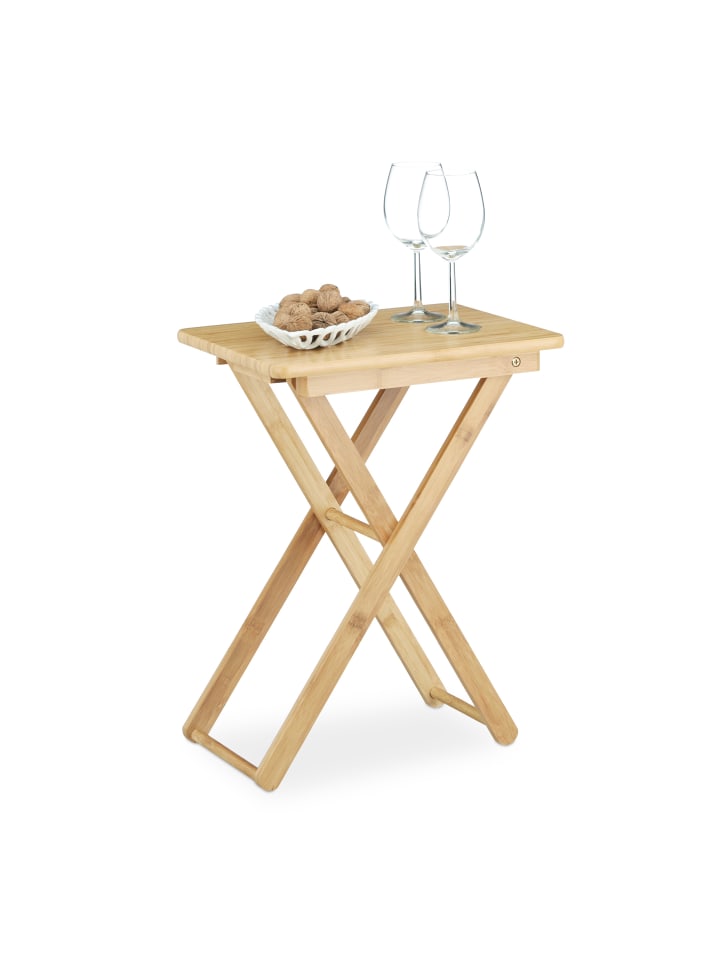relaxdays Beistelltisch in Natur - (B)40 x (H)52 x (T)31 cm günstig kaufen onesize