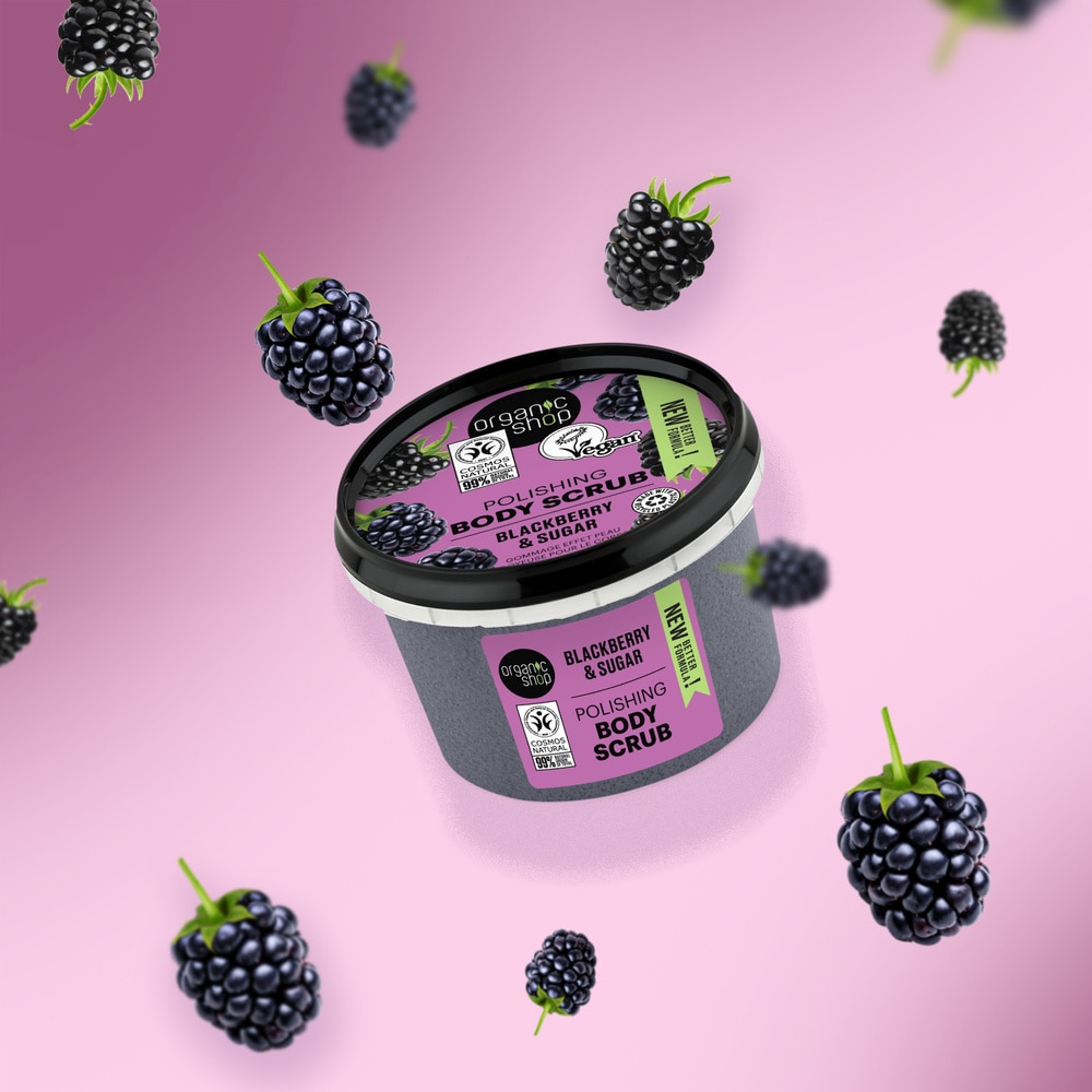 organic shop Gommage Corps Peau Soyeuse Mures Vegan Naturel Gommage corps