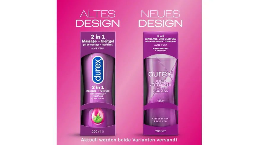 Durex 2in1 Massage- & Gleitgel Aloe Vera 200 ml