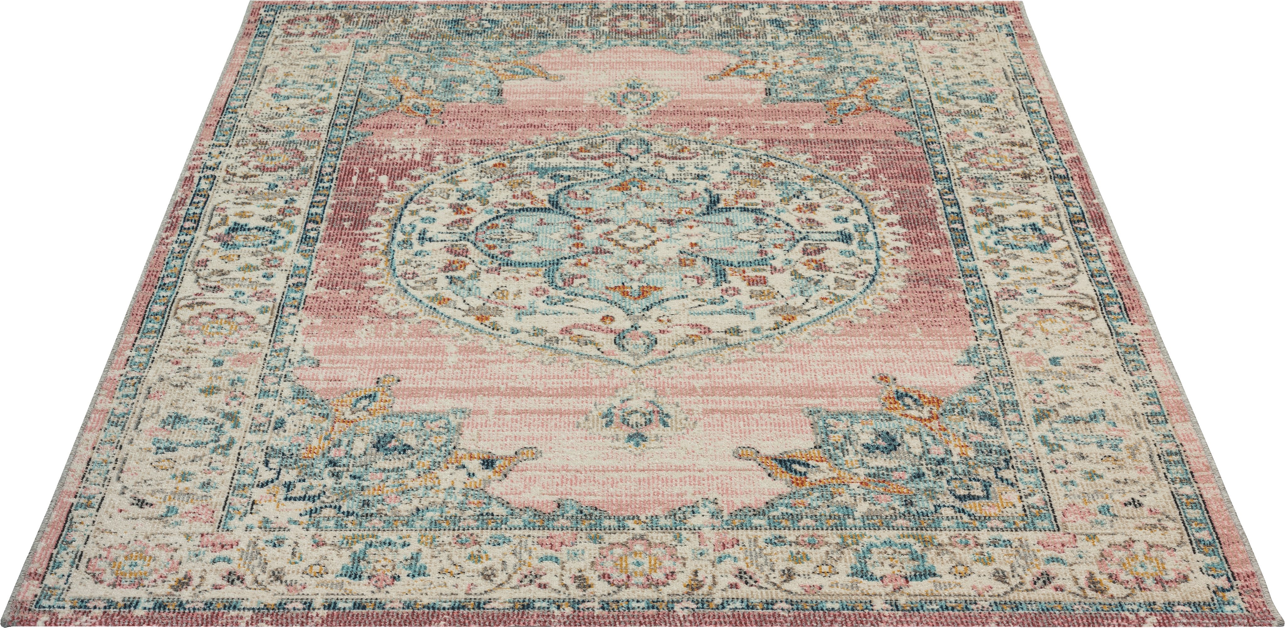 Teppich the carpet Palma robuster Teppich, Flachgewebe, modernes Design, the carpet, Rechteck, Höhe: 4 mm, Outdoor, UV-Beständig, Wetterfest, Küche, Esszimmer