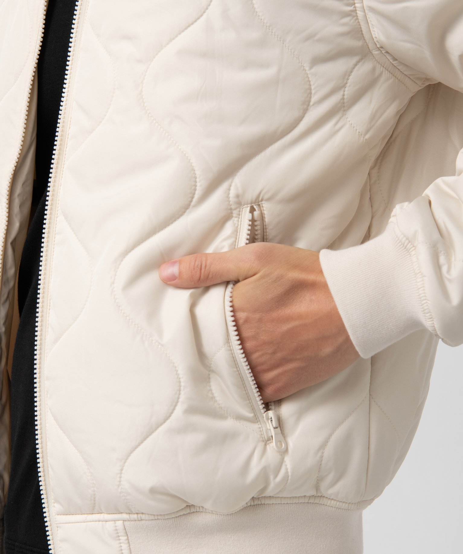 Doudoune homme matelassée et déperlant avec surpiqres fa... beige clair | GEMO