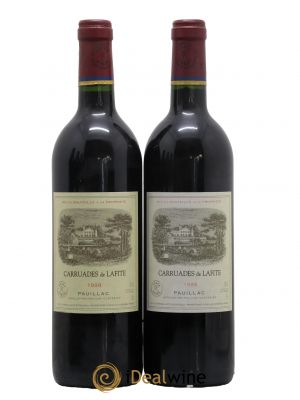 Carruades de Lafite Rothschild Second vin  1998 - Lot de 2 Bouteilles