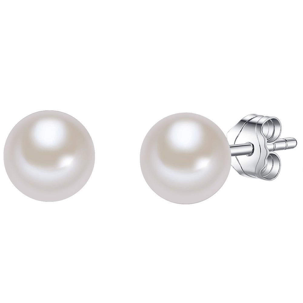 Valero Pearls Puce d'oreille en perle Perle de culture d'eau douce Perle de culture d'eau douce Boucles d'oreilles