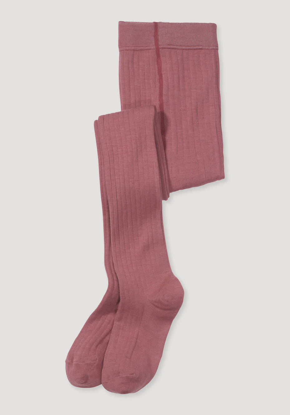 Ripp-Strumpfhose aus Bio-Merinowolle mit Bio-Baumwolle