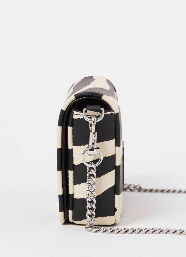 Geantă de umăr Marc Jacobs The Snapshot din piele cu imprimeu zebră