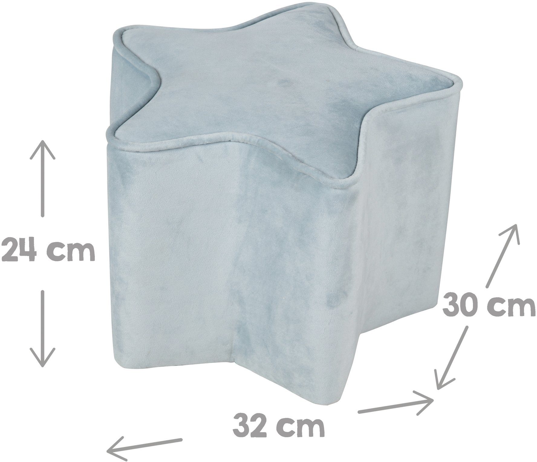 roba® Kindersitzgruppe Lil Sofa, (Set, 3-tlg), bestehend aus Kindersofa, Kinderhocker und Dekokissen in Sternform