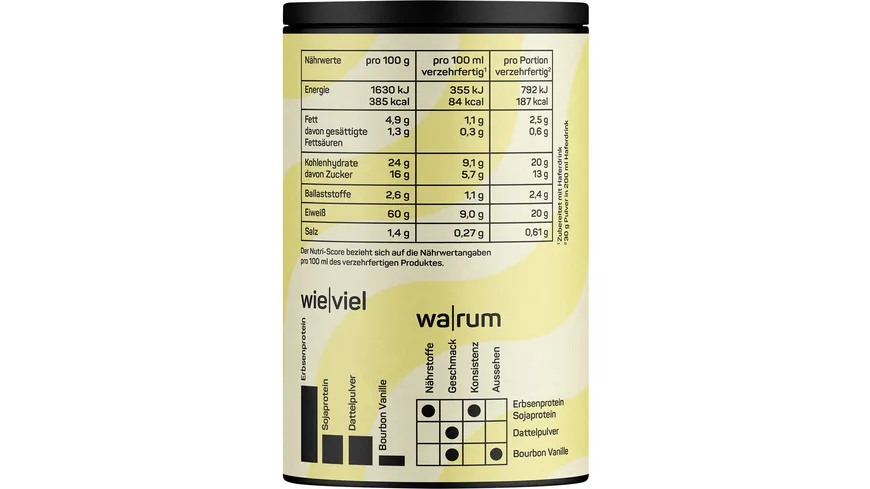NADURIA Bio Vegan Shake Bourbon Vanille 300 g