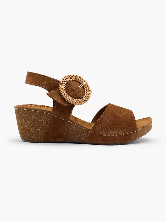 5th Avenue Leder Keilsandalette