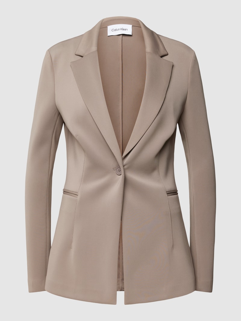 Blazer mit Paspeltaschen in taupe