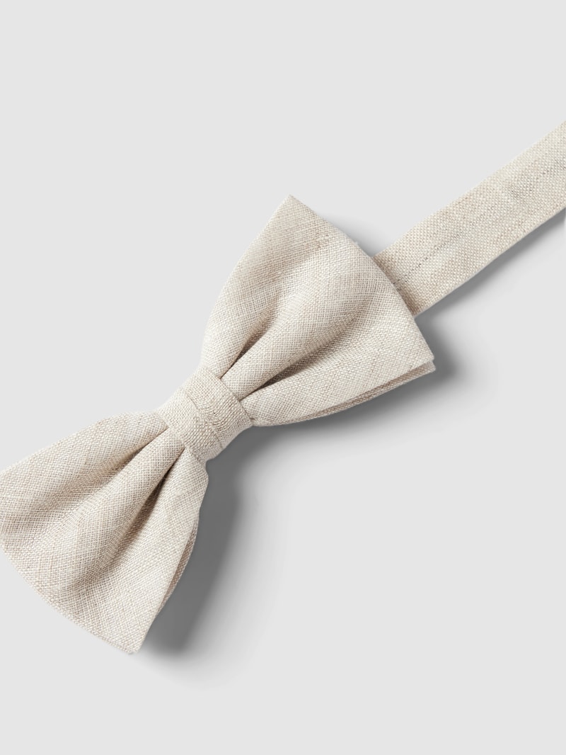 Fliege mit Einstecktuch im Set in beige