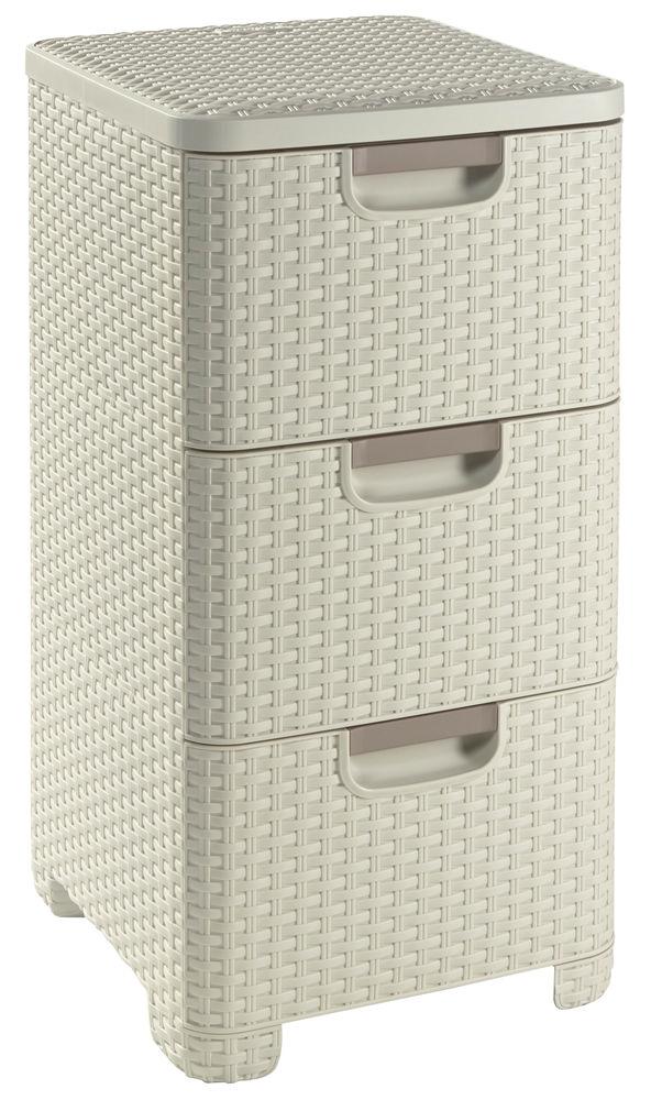 Curver STYLE Schubladenturm 3x14L creme