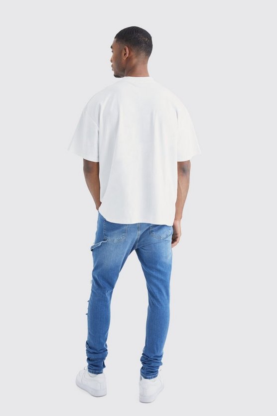 Tall Skinny Stretch Jeans mit Rissen