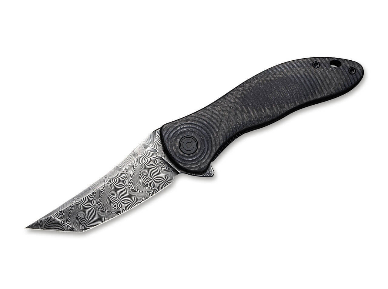 Synergy 3 Damascus G10 CF Black Tanto