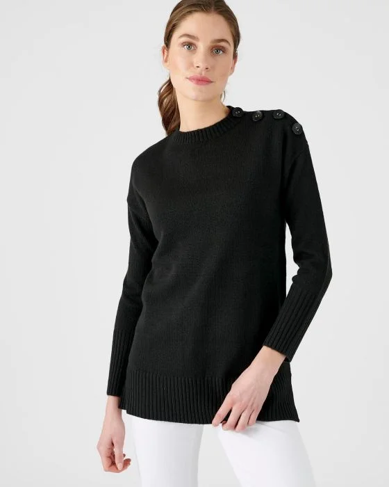 Pull tunique esprit marinière