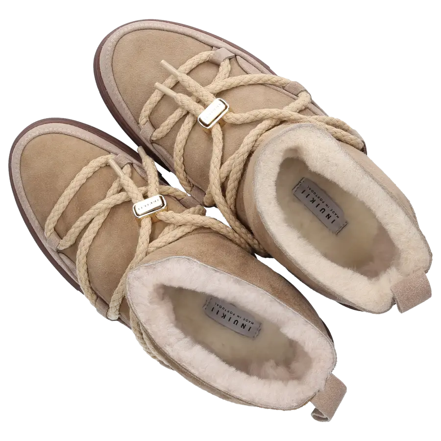 INUIKII - Snowboots CLASSIC LOW Veloursleder - beige