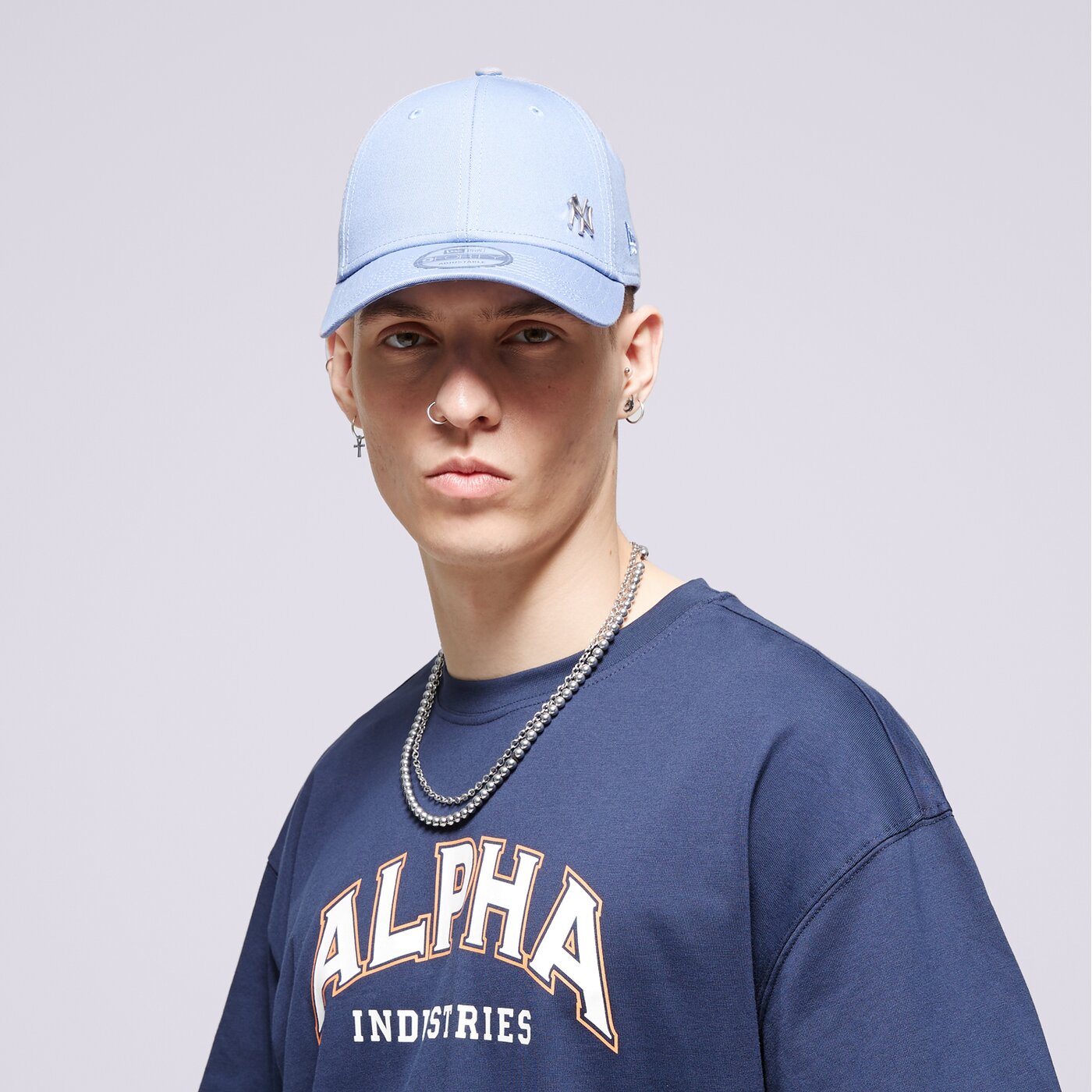ALPHA INDUSTRIES T-SHIRT COLLEGE T Dunkelblau
