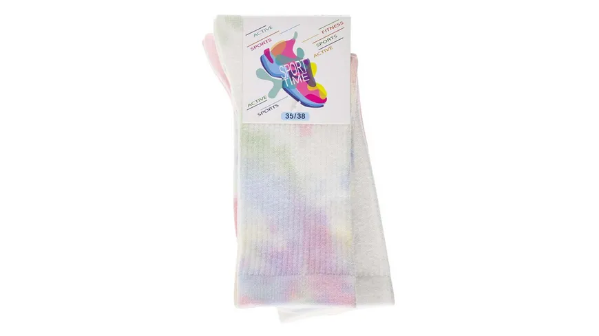 Damen Tennissocken Batik 2er Pack rosa