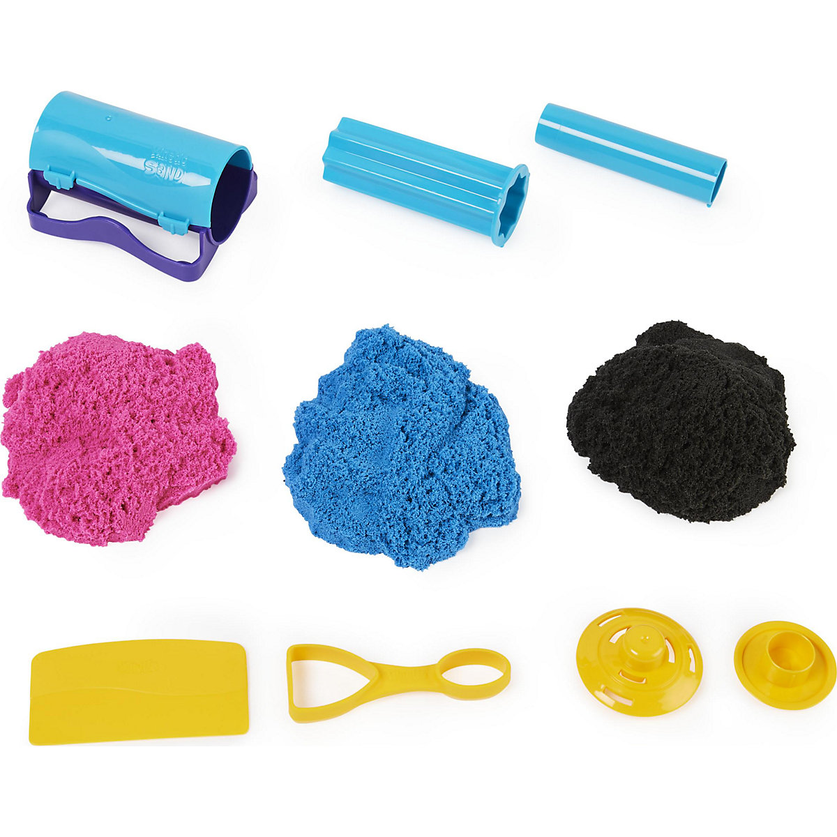 Kinetic Sand Slice n Surprise Set - mit 3 Sandfarben und 7 Werkzeugen für tolle Muster