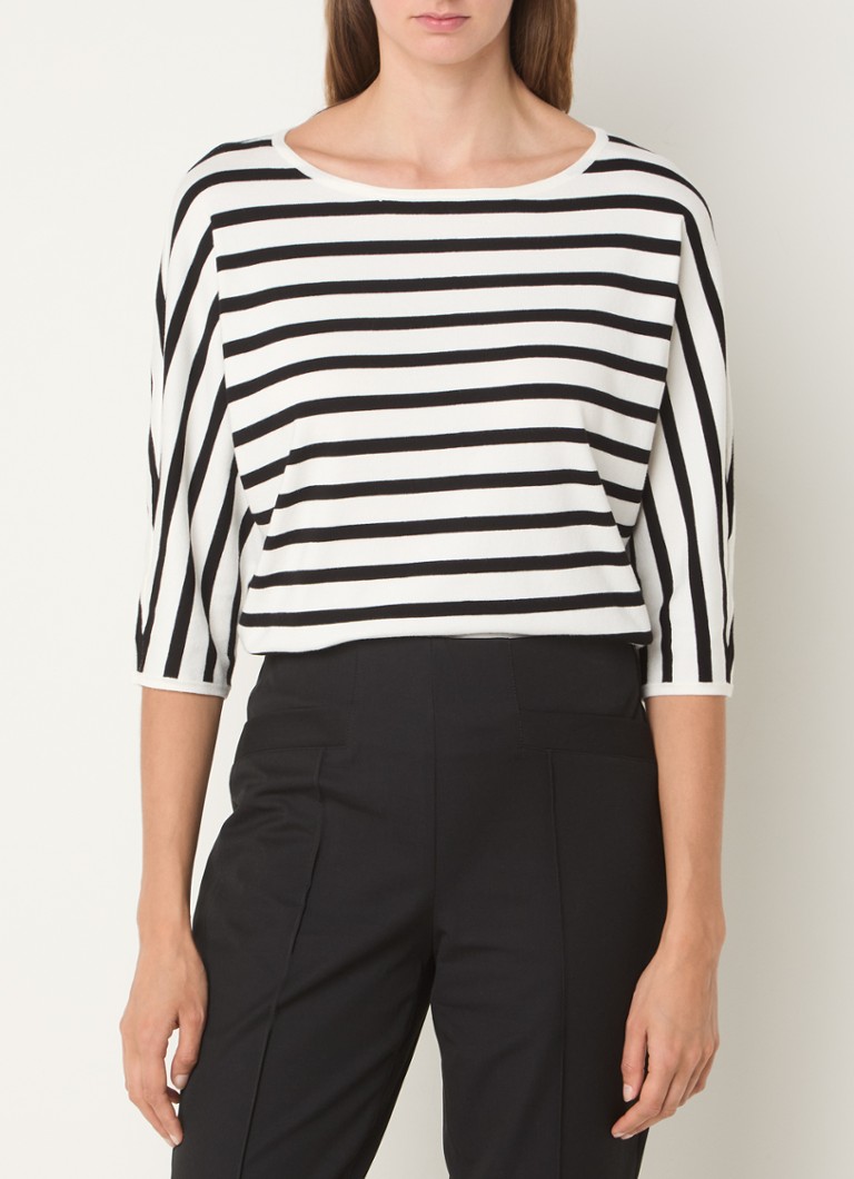 Phase Eight Cristine fine-knit top with stripe print