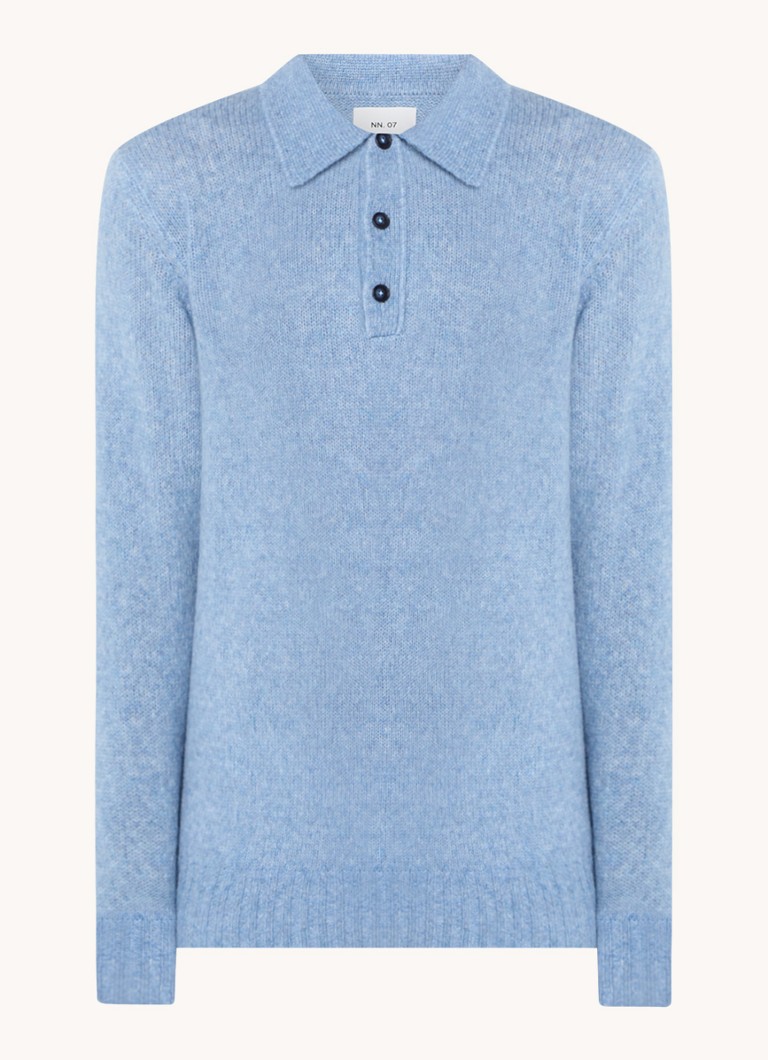 NN.07 Polo Lee de malha fina e corte regular em mistura de lã merino