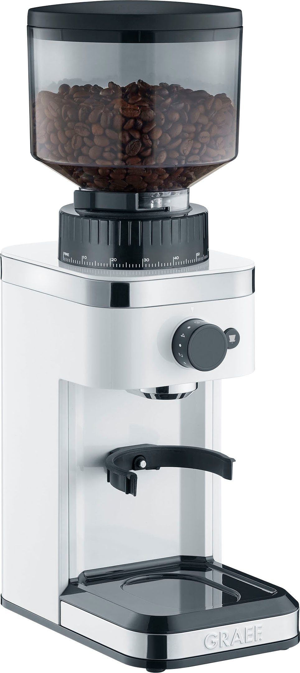 Graef Kaffeemühle CM 501, 135 W, Kegelmahlwerk, 300 g Bohnenbehälter, 140 individuelle Mahlgradeinstellungen