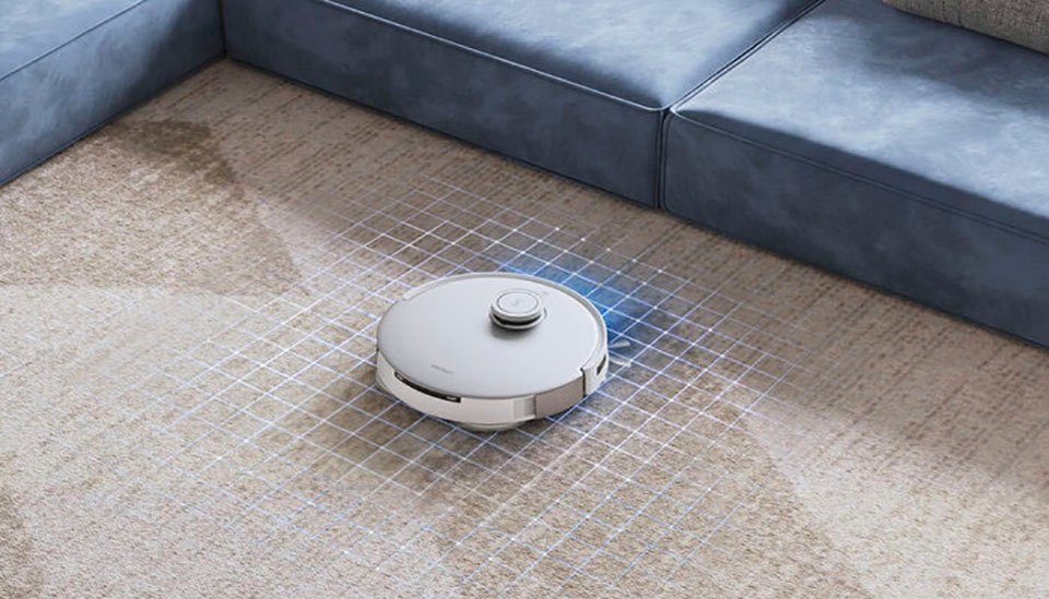 ECOVACS Nass-Trocken-Saugroboter DEEBOT T20 OMNI, 45 W, 6000PA, Auto-Mopp-Hebefunktion, OMNI Reinigungsstation, Weiss/Silber