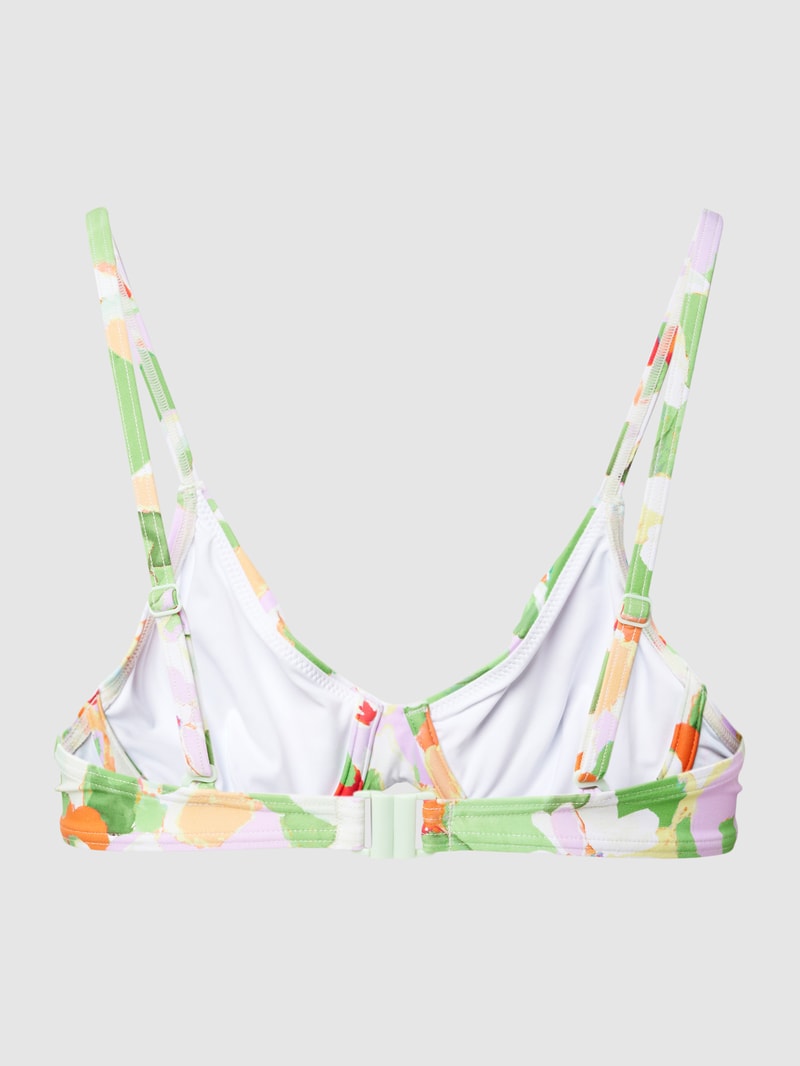 Bikini-Oberteil mit Allover-Muster Modell 'ELIA' in grün