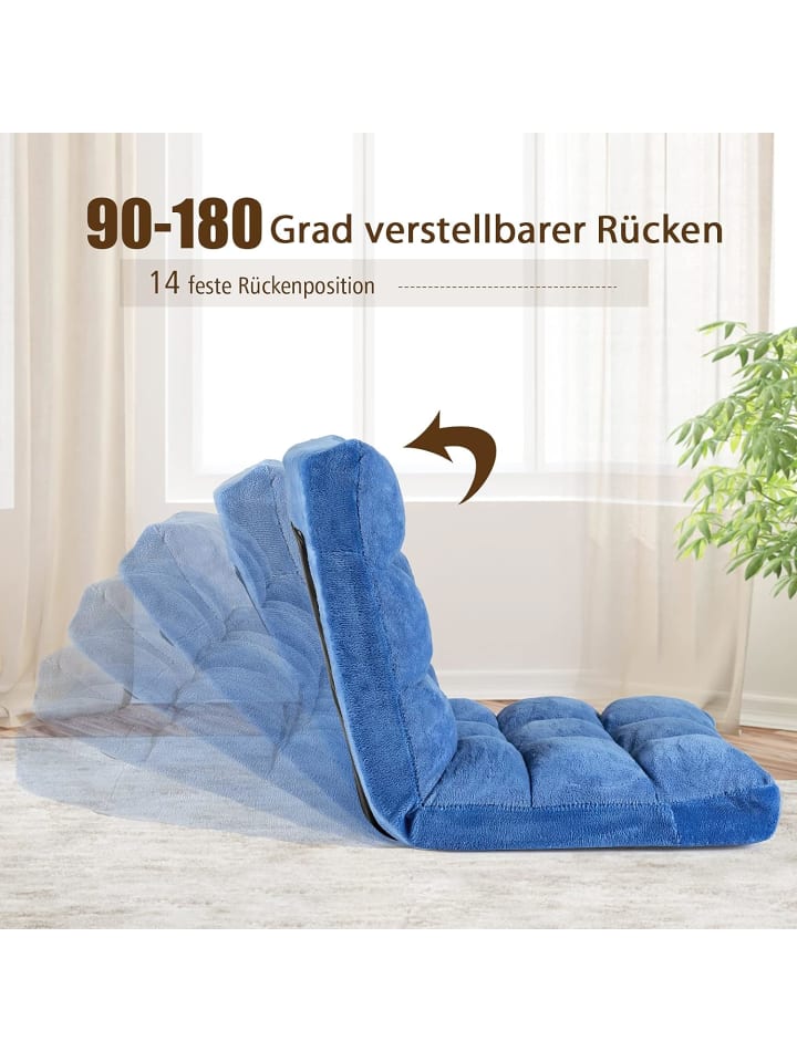 COSTWAY Bodenstuhl in Dunkelblau günstig kaufen onesize