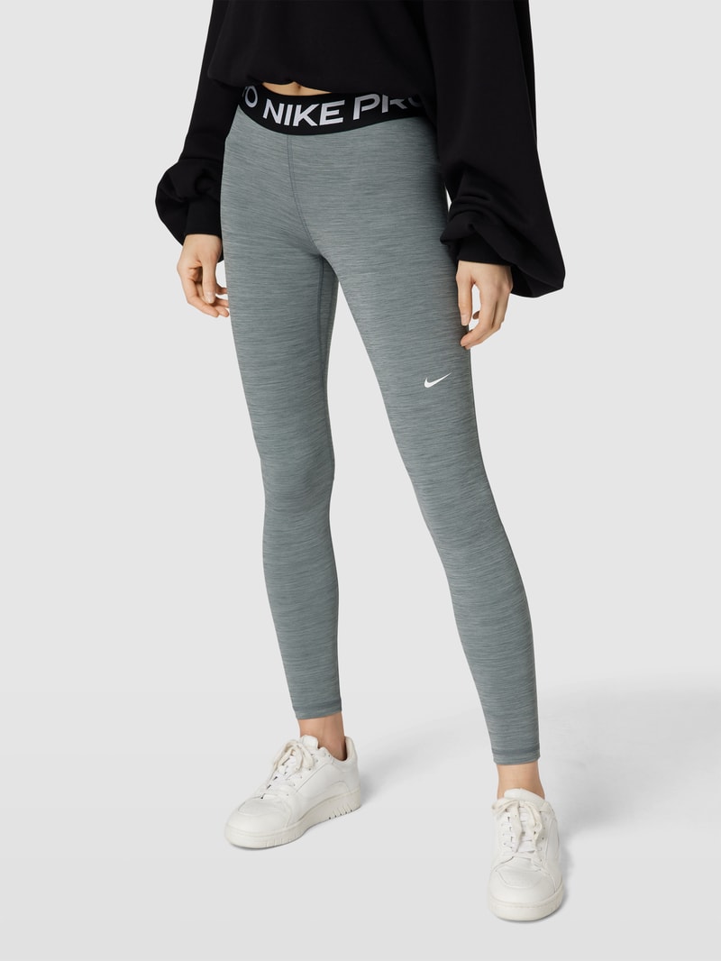 Leggings mit elastischem Bund Modell 'Pro 365' in dunkelgrau meliert