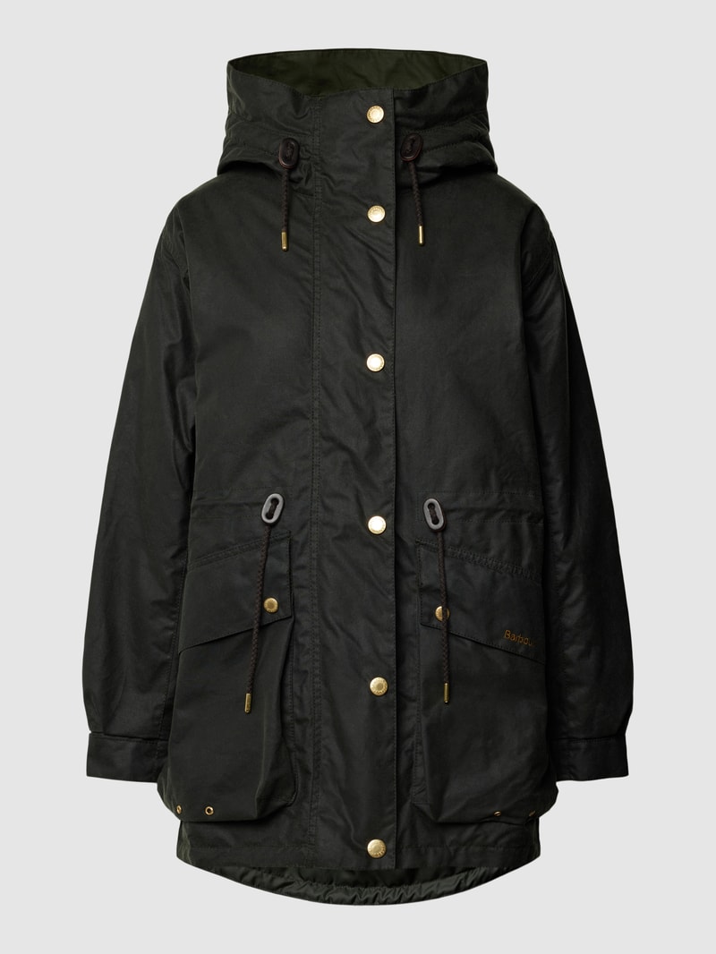 Jacke mit Kapuze Modell 'GRANTLEY' in olivgrün
