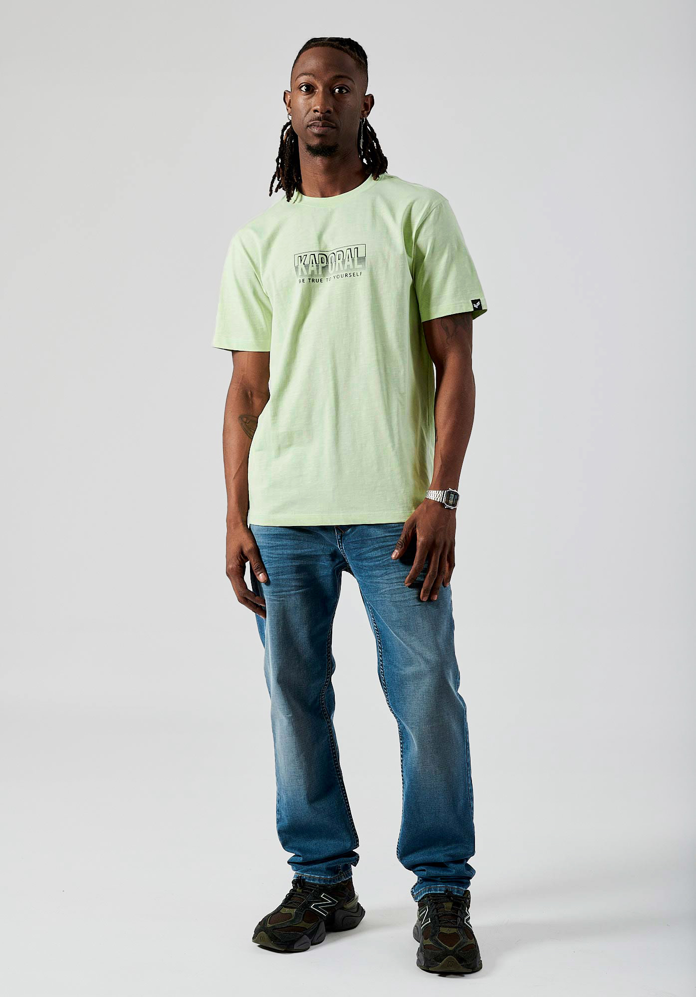BAZZI  T-shirt vert Homme en 100% coton bio