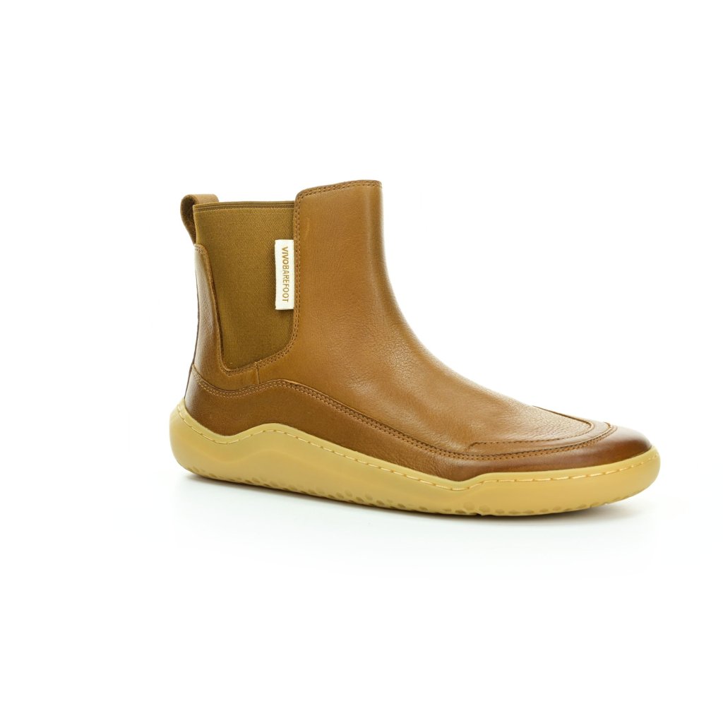 Vivobarefoot Gobi Chelsea L Tan Leather Damen-Barfußschuhe