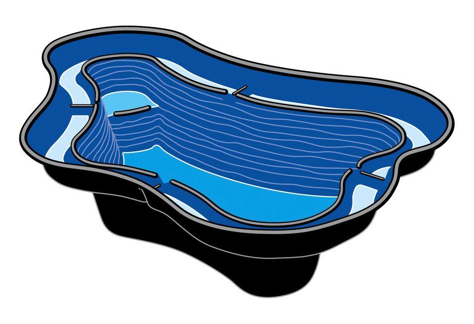Ubbink Fertigteich Calmus SIV, BxLxH: 145x215x50 cm, 530 l