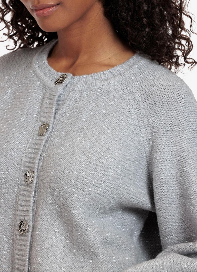Gilet Kaya in maglia fine di Studio Anneloes con lurex