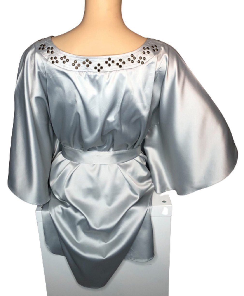 Noppies Umstandsbluse N-22841 mit Schmetterlingsärmel Satin hellblau XS