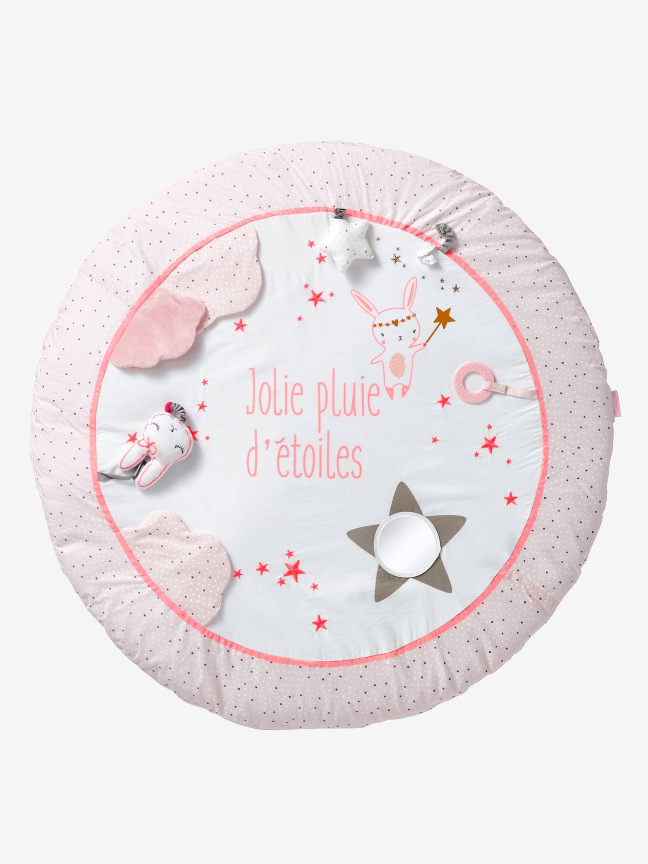 Tapis d'éveil Féérie écru/rose