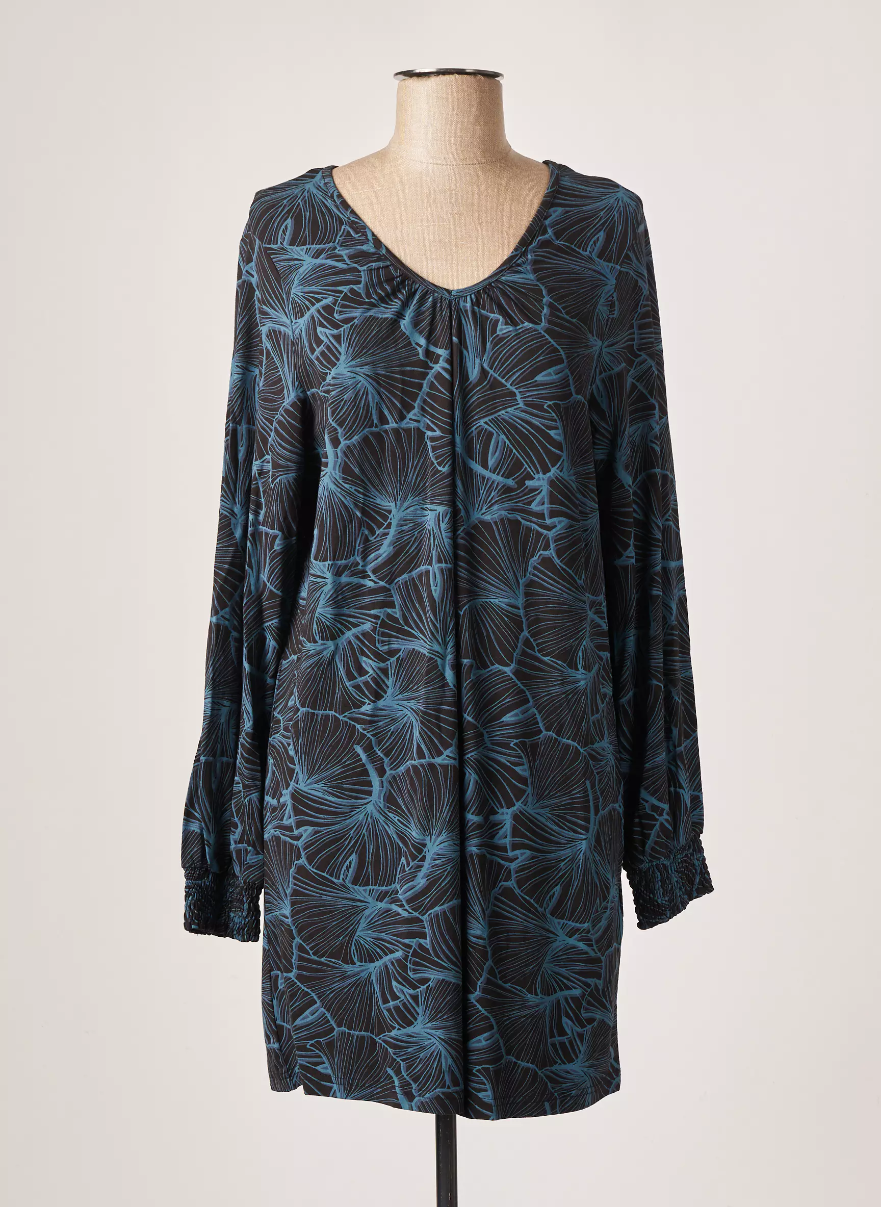 Ciso Robes Mi Longues Femme couleur bleu