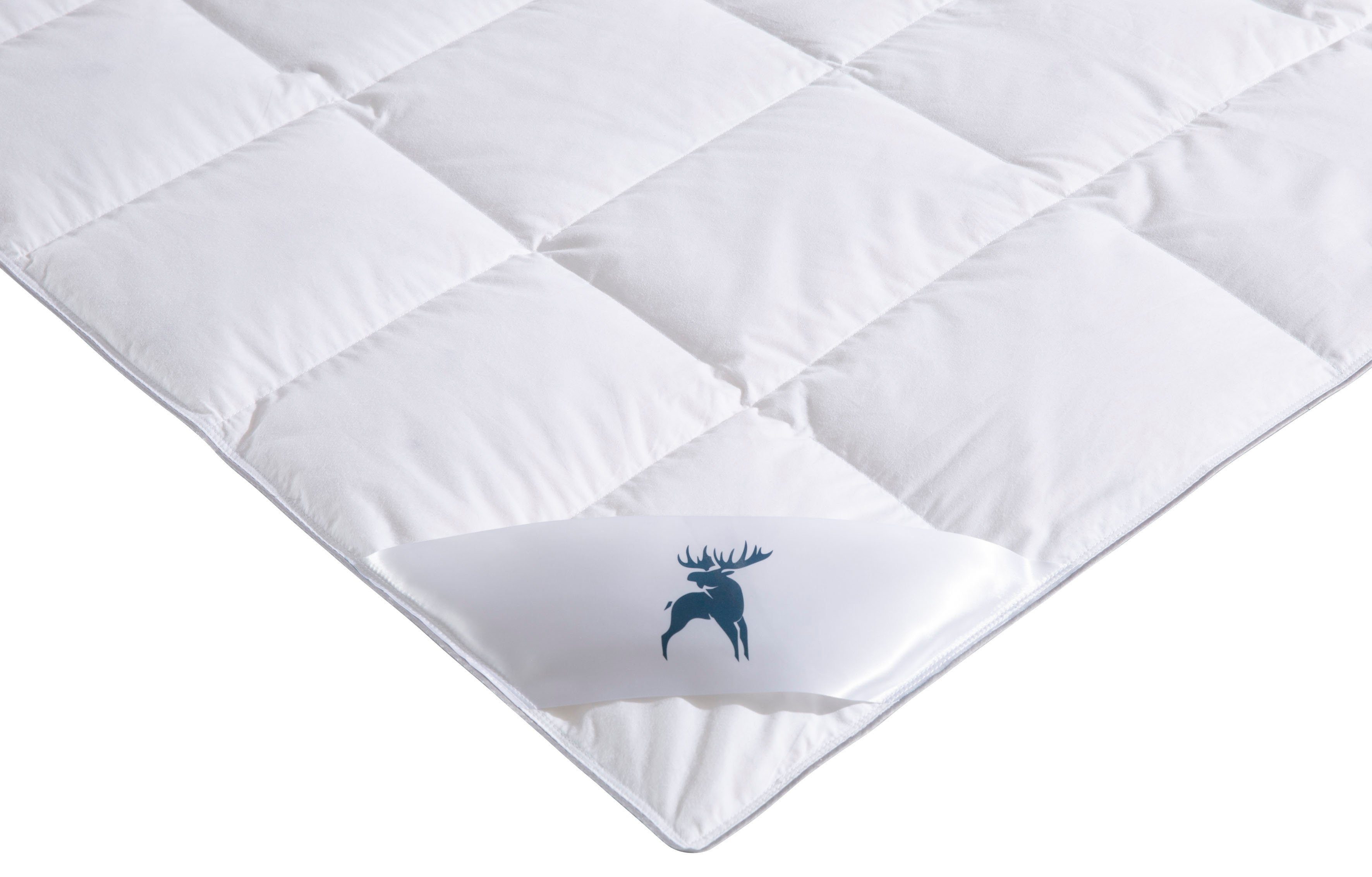 Daunenbettdecke + Kopfkissen, Lodiken, von Sommer bis Winter die optimale Bettdecke mit Kissen, Älgdröm, Bezug: 100% Baumwolle, Set aus 1 Kissen und 1 Bettdecke