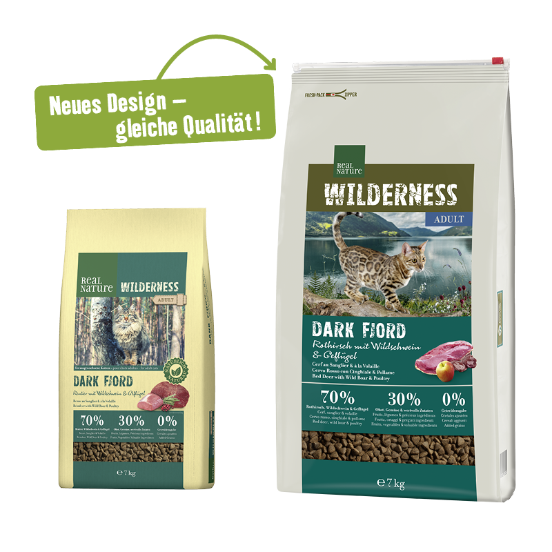 REAL NATURE Trockenfutter REAL NATURE WILDERNESS Dark Fjord Adult Rothirsch, Wildschwein & Geflügel 7 kg