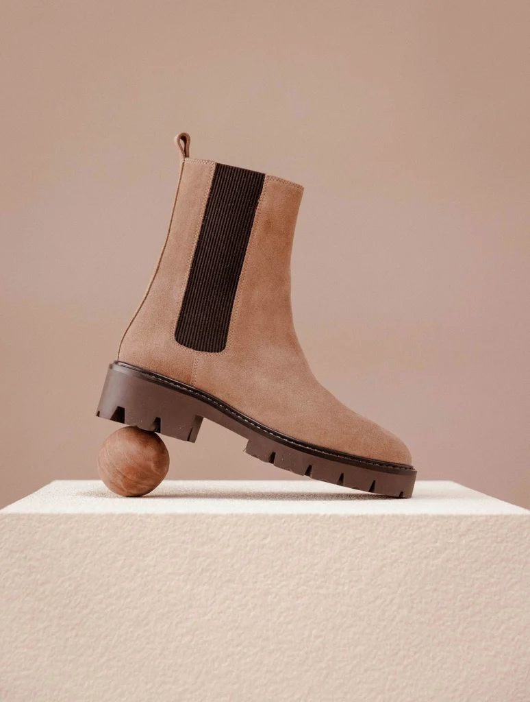 Ivy - Taupe Mohair & Marron