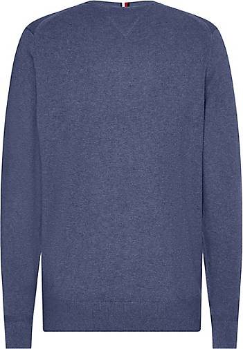 TOMMY HILFIGER Herren Strickpullover Rundhals Baumwolle/Kaschmir Regular Fit