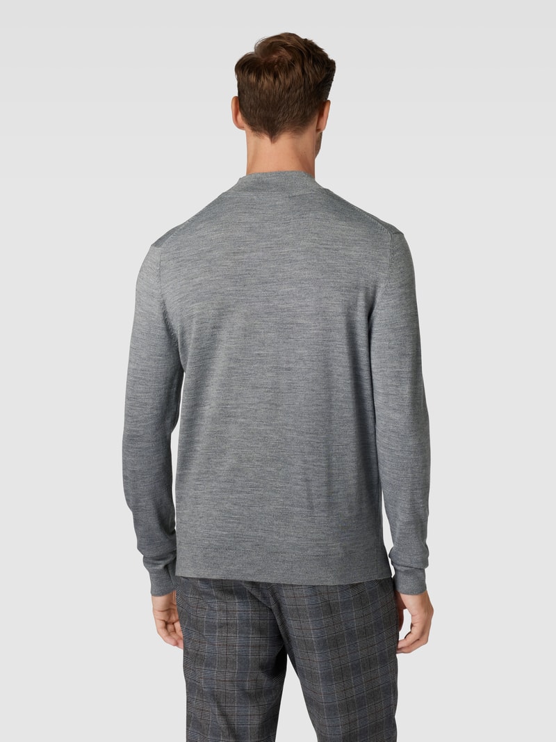 Strickpullover mit Turtleneck Modell 'TOWN' in silber