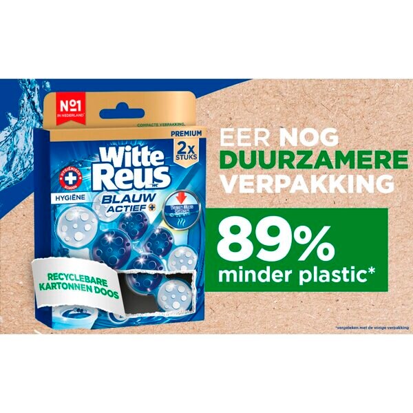 Biely obrovský modrý blok na aktívnu hygienu 10 x 2 kusy