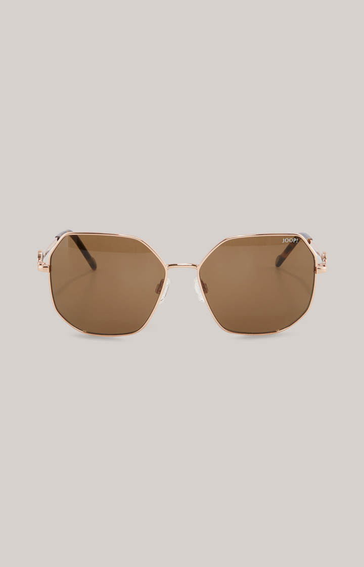 Sonnenbrille in Roségold/Braun