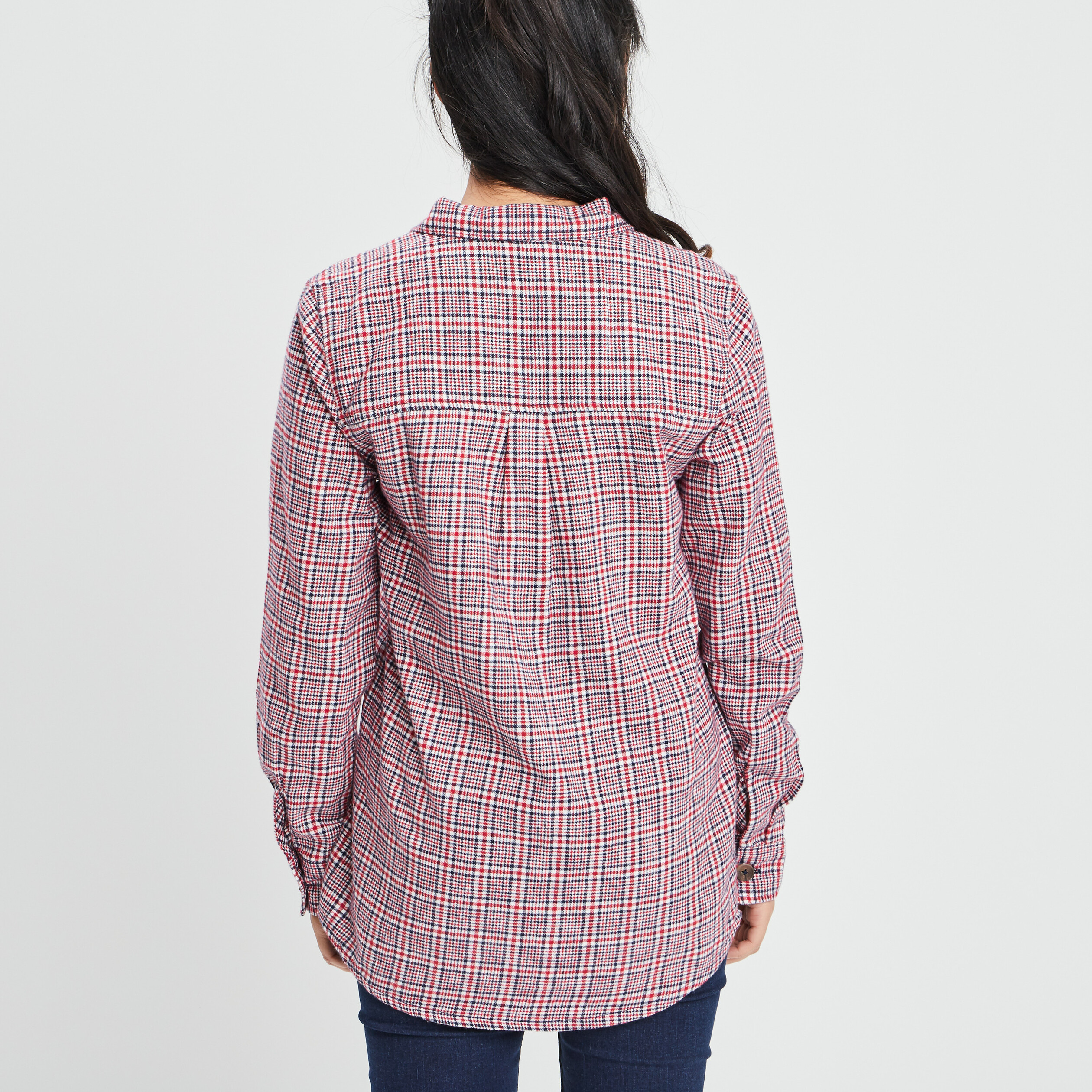 Chemise manches longues Creeks rouge femme | La Halle