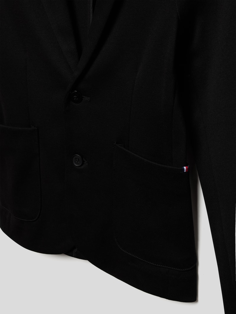 Blazer mit Reverskragen in schwarz
