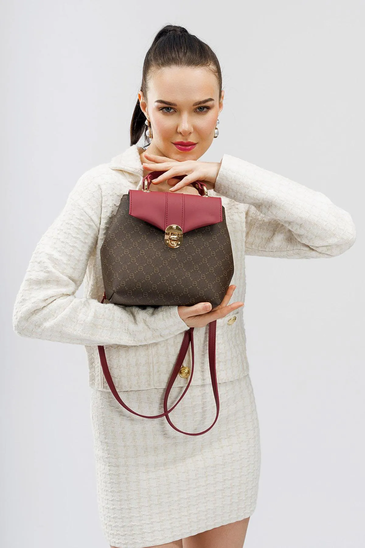 Lucky Bees  Gemusterter Damenrucksack