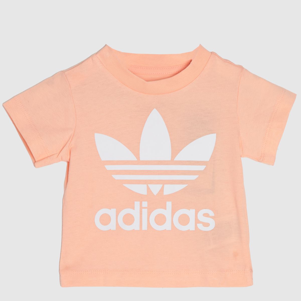 adidas – Persikafärgad trefoil-t-shirt för barn